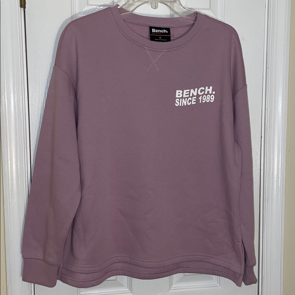 Bench Lavender Crewneck Fleece Flat hem Sweatshirt NWT M